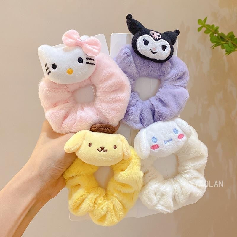 sanrio fluffy hair tie